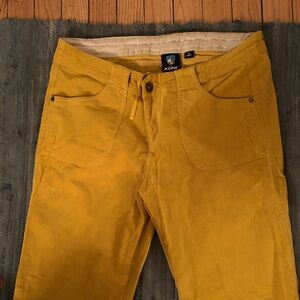 KUHL Womens Corduroy Pants Mustard Yellow On the smaller side of a Kuhl 12.